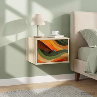 vidaXL Nástenná nočná skrinka BONN Dub sonoma 36 x 33 x 25 cm