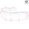 vidaXL Posteľ boxspring s matracom Ružová 140 x 190 cm Zamat