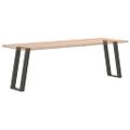 vidaXL Nohy ku konzolovému stolíku v tvare U, 2 ks, antracitové, 28 x (72-73) cm, oceľ