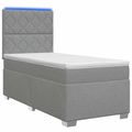 vidaXL Posteľ boxspring s matracom Svetlosivá 100 x 200 cm Látka