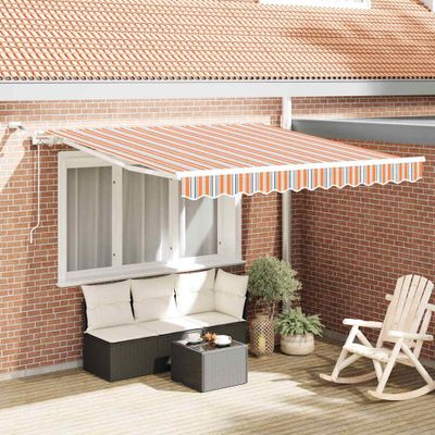 vidaXL Sklopná markíza Viacfarebný 350 x 250 cm Polyester
