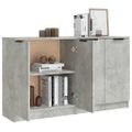 vidaXL Komody 2 ks betónové sivé 60x30x70 cm spracované drevo