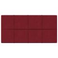 vidaXL Nástenné panely 12 ks vínovo-červené 60x30 cm zamat 2,16 m²