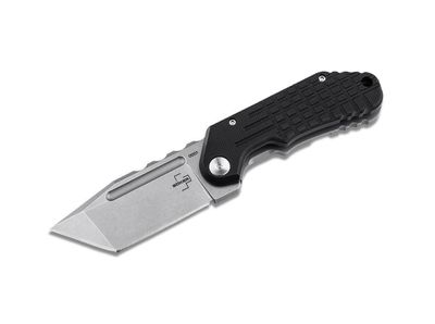 Böker Plus 01BO549 DAVLIN TANTO vreckový nôž 7,1 cm, Stonewash, čierna, G10, spona, nylonové puzdro