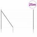 vidaXL Hexagonálny plot s stĺpom 25 x 1,6 m PVC potiahnutá oceľ Sivá
