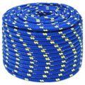vidaXL Lodné lano modré 14 mm 100 m polypropylén