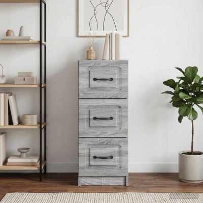 vidaXL Zásuvkový kabinet Sivá sonoma 33 x 34,5 x 87 cm