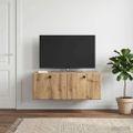 vidaXL Nástenná TV skrinka 78,5 x 41 x 30 cm Dub artisan
