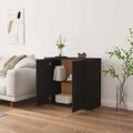 vidaXL Komoda čierna 80x33x70 cm spracované drevo
