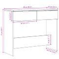 vidaXL Konzolový stolík Artisan Dub 90x36x75 cm Konštruktérske drevo