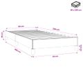 vidaXL Posteľ bez matraca tmavosivá 80x200 cm zamat