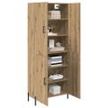 vidaXL Highboard Remeselný dub 69,5 x 34 x 180 cm Kompozitné drevo