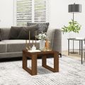 vidaXL Príručný stolík hnedý dub 50x50x35 cm spracované drevo