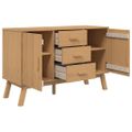 vidaXL Komoda OLDEN, hnedá 114x43x73,5 cm, borovicový masív