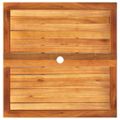 vidaXL Záhradný stôl béžový 80x80x75 cm polyratan akáciové drevo