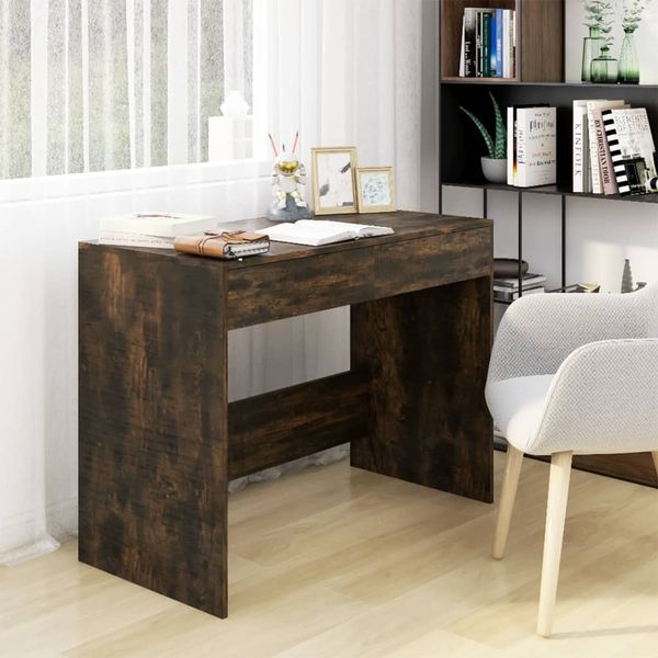 vidaXL Stôl tmavý dub 101x50x76,5 cm drevotrieska