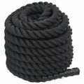 vidaXL Bojové lano čierne 15 m 11 kg polyester