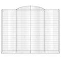 vidaXL Oblúkový gabionový kôš 4 ks 300x50x220/240cm pozinkované železo
