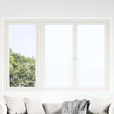 vidaXL Okenné fólie 3 ks statické matné biele PVC
