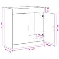 vidaXL Skriňa pod umývadlo do kúpeľne Dymový dub 78,5 x 37,5 x 81 cm