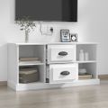 vidaXL TV skrinka biela 99,5x35,5x48 cm spracované drevo