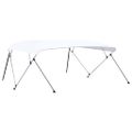 vidaXL Strieška Bimini so 4 oblúkmi biela 243x(230-244)x137 cm