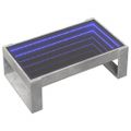 vidaXL Konferenčný stolík s nekonečnými LED betónovosivý 90x53x30 cm