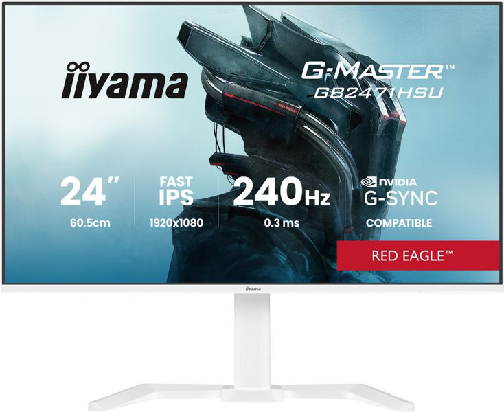 iiyama G-Master/GB2471HSU-W1/23,8''/IPS/FHD/240Hz/0,3ms/Biela/3R
