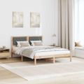 vidaXL Rám postele Tmavo šedá 150 x 200 cm Masívne borovicové drevo
