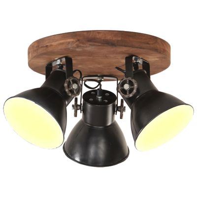 vidaXL Industriálna stropná lampa 25 W, čierna 42x27 cm E27