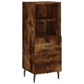 vidaXL Komoda dymový dub 34,5x34x90 cm spracované drevo