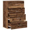 vidaXL Servírovacia skriňa Staré drevo 60 x 31 x 84 cm