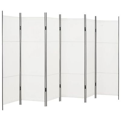 vidaXL 6-panelový paraván biely 300x180 cm