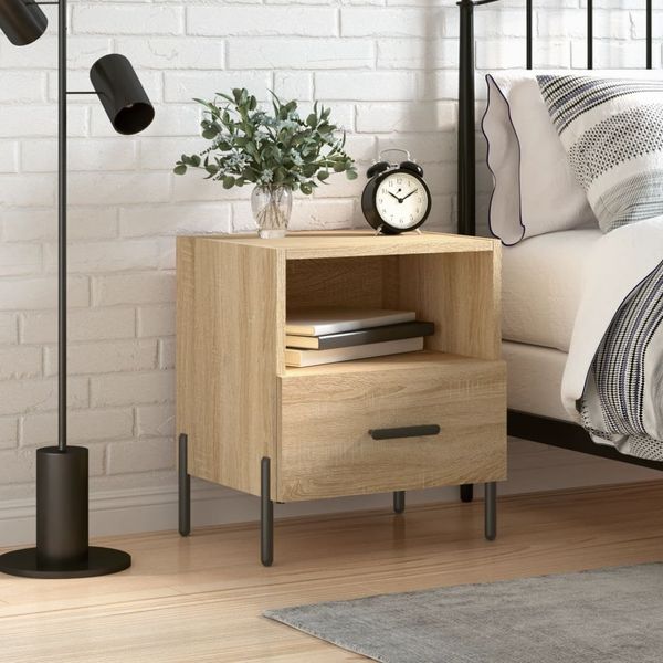 vidaXL Nočný stolík dub sonoma 40x35x47,5 cm kompozitné drevo