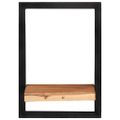 vidaXL Nástenné police 2 ks 25x25x35 cm akáciový masív a oceľ