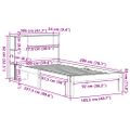 vidaXL Posteľ s knižnicou bez matraca 100x200 cm borovicový masív