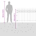 vidaXL Kruhový plot TILBURG 200 x 150 cm Čierna
