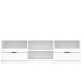 vidaXL TV stolík biely 150x33,5x45 cm spracované drevo