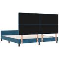 vidaXL Posteľ s pružinovým rámom Tmavomodrá 180 x 200 cm Zamat