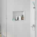 vidaXL Sprchový výklenok Biela 45 x 30 x 9,5 cm Nehrdzavejúca oceľ