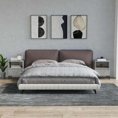 vidaXL Nočné stolíky 2 ks betónové sivé 40x35x50 cm