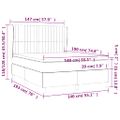 vidaXL Posteľný rám boxsping s matracom tmavozelený 140x190 cm zamat