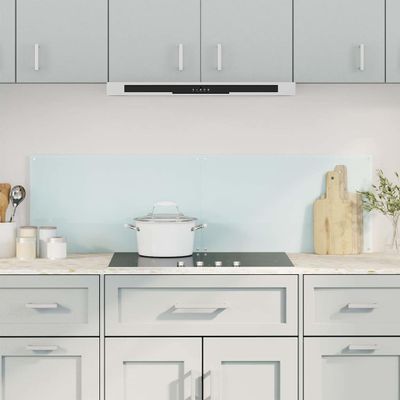 vidaXL Kuchynské zásteny 2 ks biele 70x40 cm tvrdené sklo