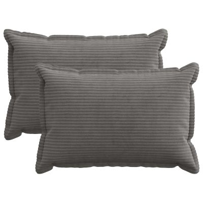 vidaXL Poťah na podložku 2 ks HOUTEN Tmavosivá 40 x 60 cm manšestr