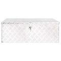 vidaXL Úložný box strieborný 90x47x33,5 cm hliník