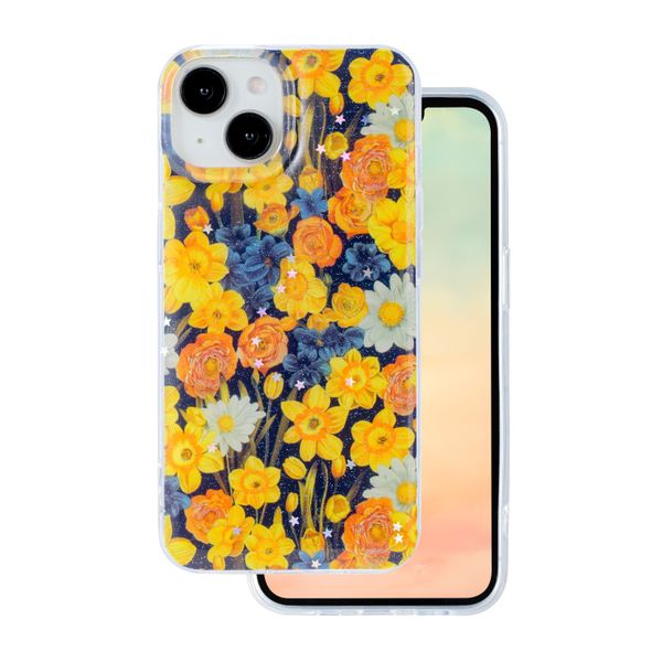 Puzdro Glow Glam pre iPhone 12 6,1" oranžové