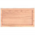 vidaXL Stolová doska svetlohnedá 80x40x(2-4)cm ošetrený masív hrany