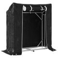 vidaXL Regál na krbové drevo s pláštenkou 100,5x40,5x110,5 cm