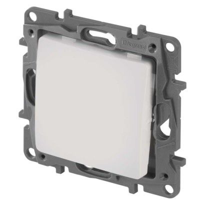 Legrand Niloé ovládač tlačidlový zapínací 1/0, biely