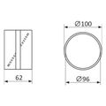 Vnútorné uzáverové koleso VENTS 1111 - 100 mm PVC
